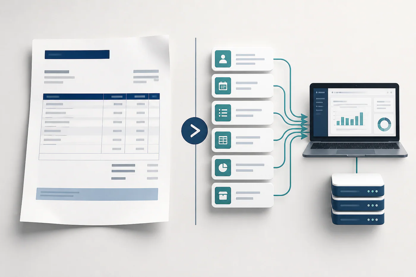 Comparison of a PDF document and structured electronic invoice workflow